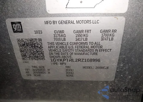 2024 Cadillac Lyriq Sport W/1Sf from USA, damaged, VIN 1GYKPTRL2RZ108996